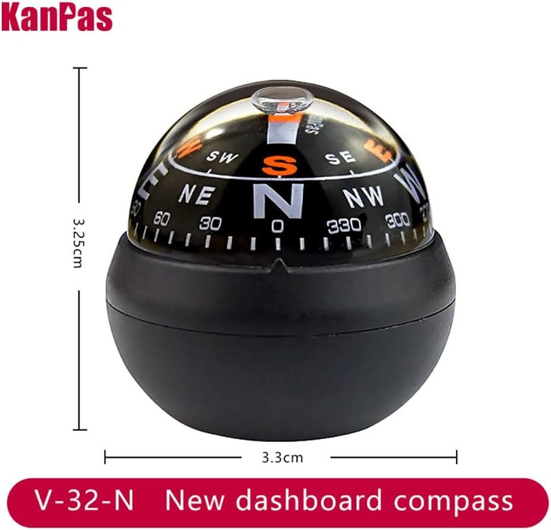 KanPas Dashboard Compass Ball with Double Dials for Cars Boats - Image 5